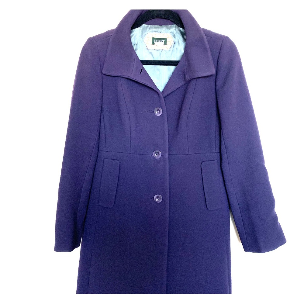 J. Crew Purple Wool Coat